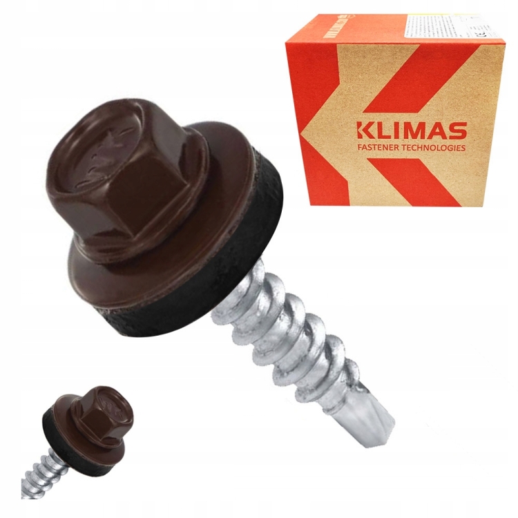 Farmářský šroub s podl. RAL 8017 4,8X25 (250ks)