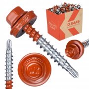 Farmářský šroub RAL 8004 4,8×25 (250 ks) – pro plechové krytiny