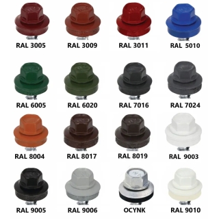 Farmářský Šroub s Podložkou RAL 5010 - 4.8x35mm | Balení 250ks | Kvalitní spojovací Materiál