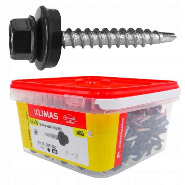 Farmářský šroub s podl. RAL 7024 4,8X35 KBELÍK