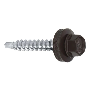 Wkręt farmerski z podkładką RAL 8019 4,8X35 – wiadro | Solidne wkręty