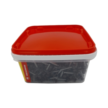 Wkręt farmerski z podkładką RAL 8019 4,8X35 – wiadro | Solidne wkręty
