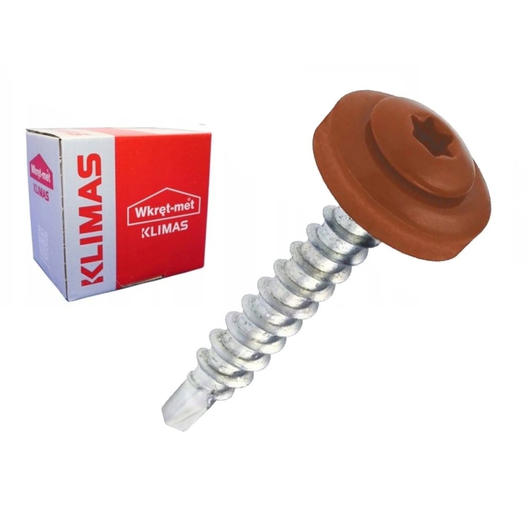 Farmářský šroub TORX s podl. RAL 8004 4,8X35 (250ks)