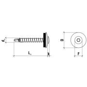 Farmářský šroub TORX s podl. RAL 9006 4,8X35 (250ks)