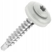 Farmářský šroub TORX s podložkou RAL 9010 - 4,8x35mm (250ks) | Vysoce Kvalitní Spojovací Materiál