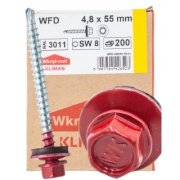 Farmářský šroub s podložkou RAL 3011 4,8×55 mm (200 ks) – Červená hnědá