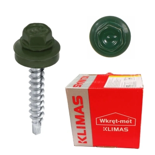 Farmářský šroub s podl. RAL 6005 4,8X55 (200ks)