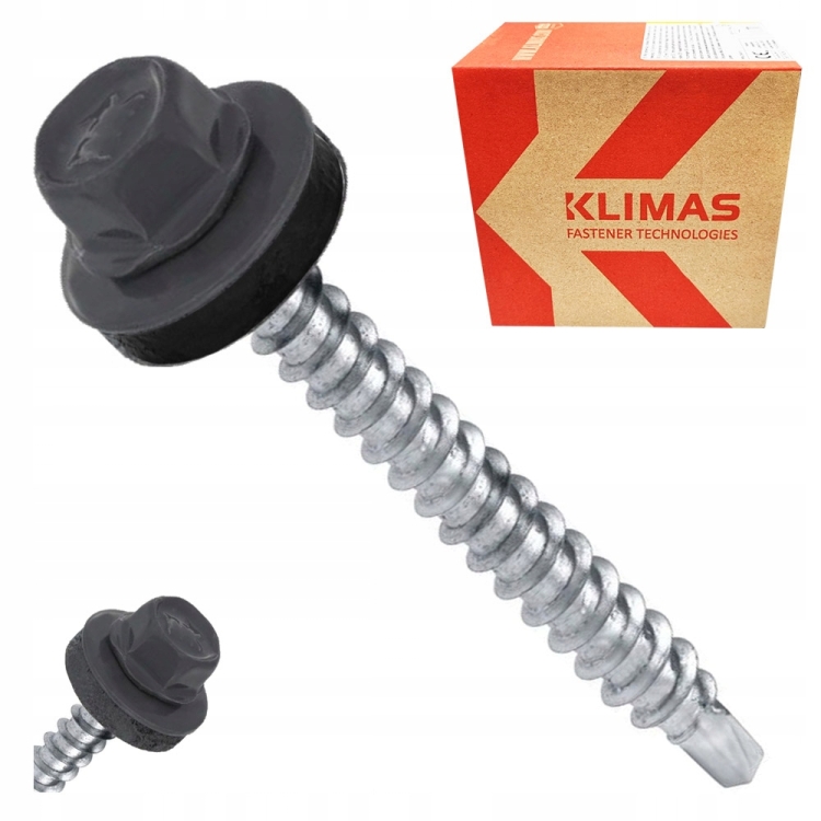 Farmářský šroub s podl. RAL 7024 4,8X55 (200ks)