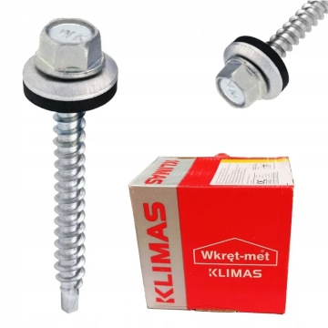 Wkręt farmerski z podkładką ZN 4,8×55 mm (200 szt.) – ocynk