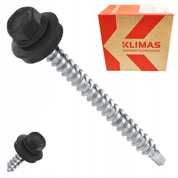 Farmářský šroub s podložkou RAL 7016 4,8×70 mm (200 ks) – Antracitově šedá