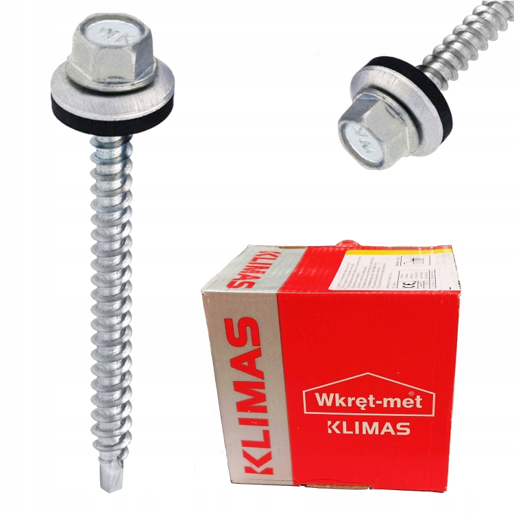 Wkręt farmerski z podkładką ZN 4,8×70 mm (200 szt.) – ocynk