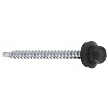 Wkręt farmerski z podkładką RAL 7024 4,8X80 (100 szt.)