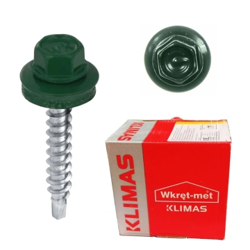 Wkręt farmerski z podkładką RAL 6005 4,8x35mm (250 szt.) | Solidna jakość