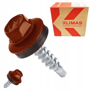 Sešívací farmářský šroub s podložkou RAL 3005 4,8x19 (250ks) – Vysoká Kvalita Šroubů pro Stavební Projekty