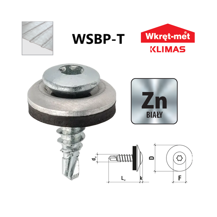 Wkręt farmerski zszywający TORX z podkładką 4,8X19 (250 szt.)