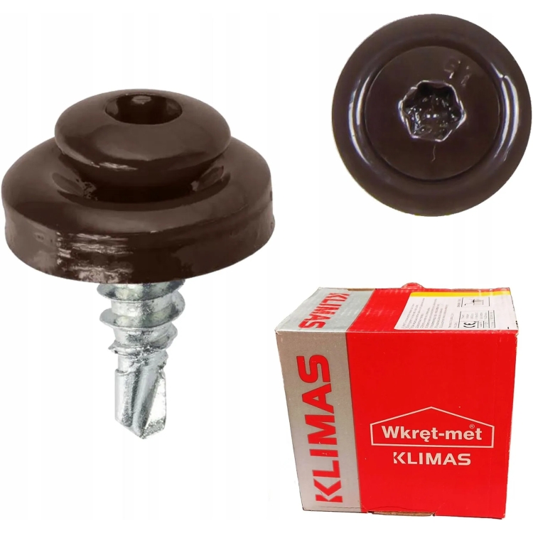 Sešívací farmářský šroub TORX s podl. RAL 8017 4,8X19 (250ks)