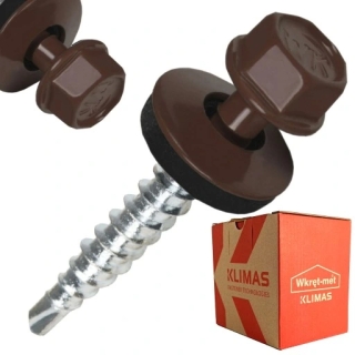 Sešívací farmářský šroub s podl. RAL 8019 4,8X19 (250ks)