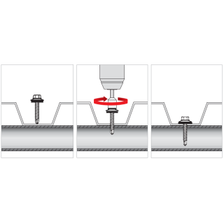 Farmářský šroub s podl. do oceli ≤3 mm RAL 8017 4,8X19 (250ks)