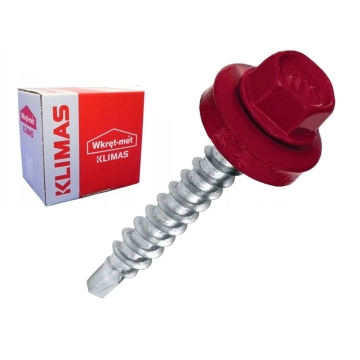 Wkręt farmerski z podkładką do stali ≤3 mm RAL 3005 4,8X19 (250 szt.)