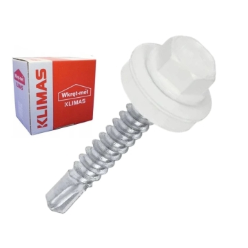Wkręt farmerski z podkładką do stali ≤3 mm RAL 9003 4,8X19 (250 szt.)