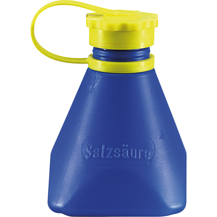 Butelka FREUND na kwas solny z zabezpieczeniem przed wyciekiem, niebieska – 03330001