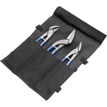 Zestaw nożyc do blachy nierdzewnej FREUND w etui zwijanym, HRC 59 – 04670075