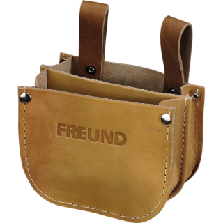 FREUND Vrecko na klince, dve vrecká, horná línia, prírodná koža (06023000)