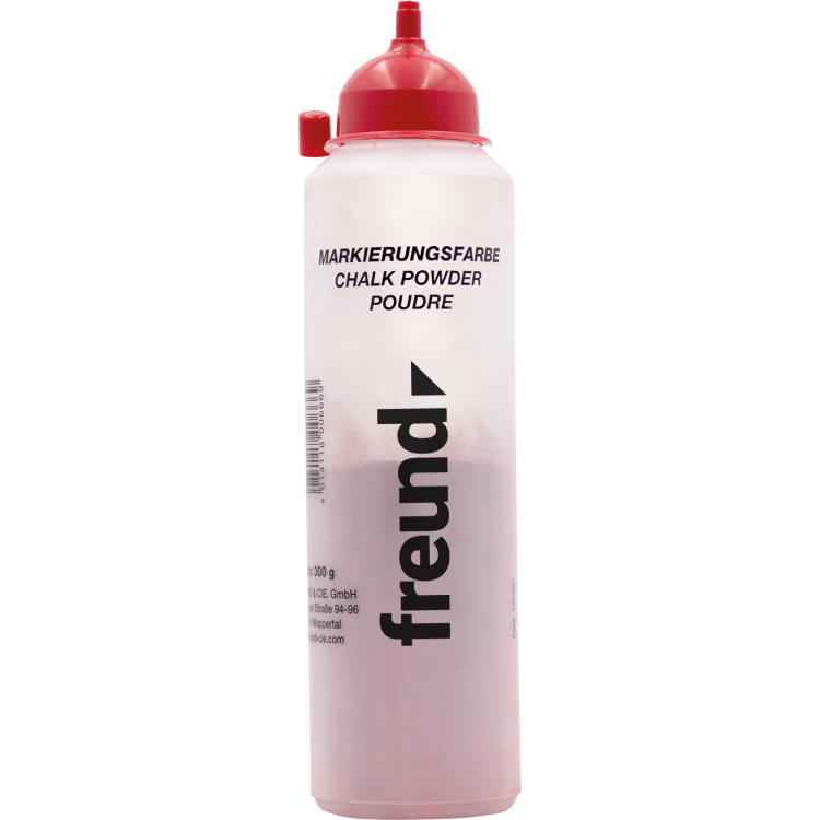 FREUND Kriedový prášok na označovanie šnúr, červený, 300 g (03060300)