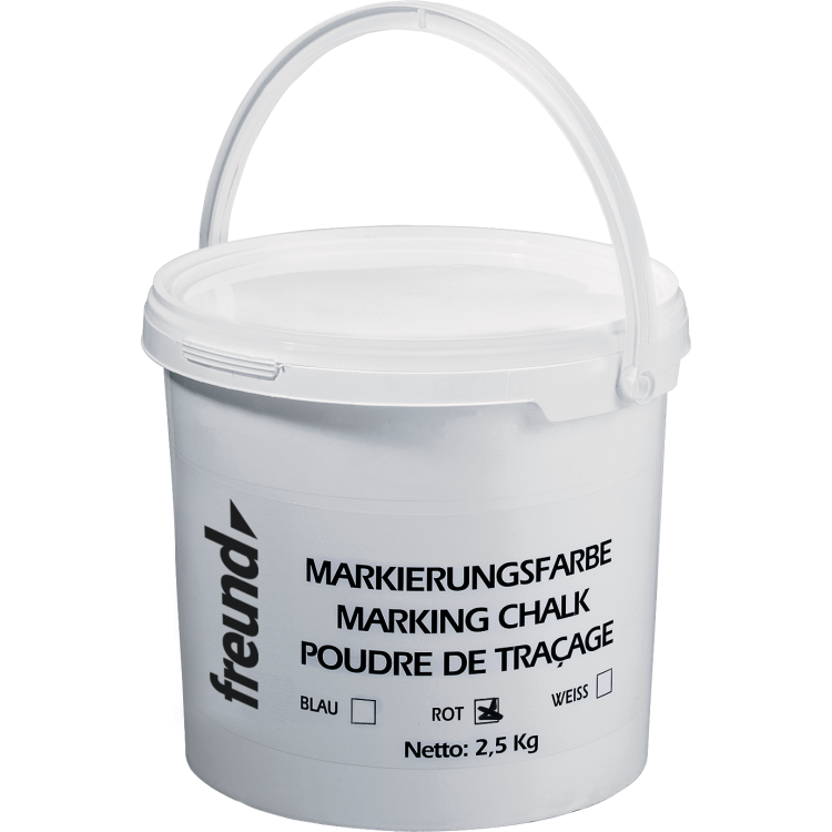 FREUND Křídový prášek pro značkovací šňůru, červený, 2,5 kg (03062500)