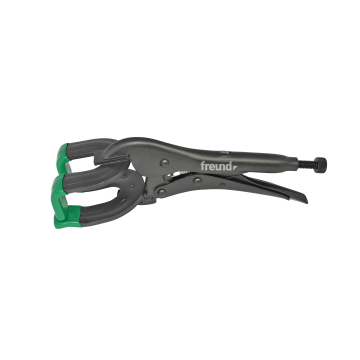Szczypce zaciskowe do zaginania blachy FREUND z osłoną z PVC, 235 mm, szczęki 90° – 01332000