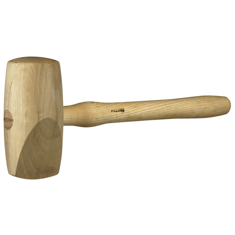 Drewniany młotek blacharski FREUND okrągły z klinem, Ø 80 mm – 01672000