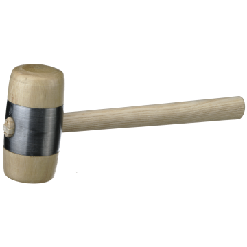 Drewniany młotek FREUND z metalowym płaszczem Ø 60 mm – 01676000