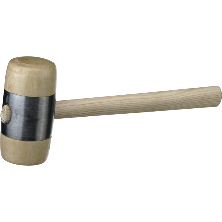 Drewniany młotek FREUND z metalowym płaszczem Ø 70 mm – 01677000