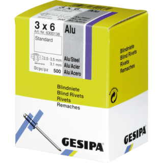 FREUND Nity zrywalne, aluminiowe, 3,2x8 mm (01311328)