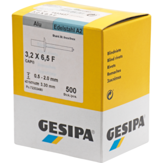 Nity zrywalne FREUND CAP, Alu/Nirosta 3,2x6,5mm (01313270)