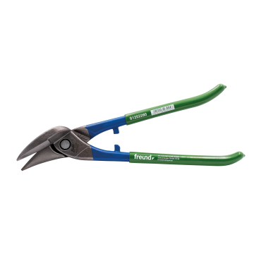 Nożyce do blachy FREUND Ideal prawe, do stali nierdzewnej, 280 mm, zielona rękojeść PVC – S1252280
