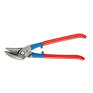 Nożyce do blachy FREUND Ideal lewe, do stali nierdzewnej, 260 mm, czerwona rękojeść PVC – S1253260