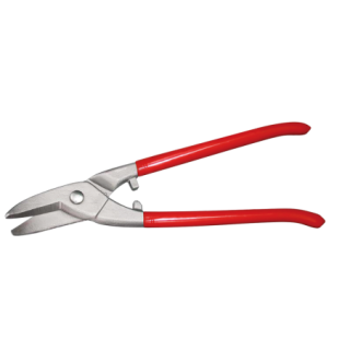 FREUND perforované nožnice so zahnutými čepeľami, ľavé, PVC červené (S1225275)