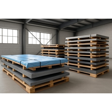 Tabulový plech s fólií 1250 mm, tl. 0,5 mm – SSAB Premium Matt, RAL 2H3 (7021)