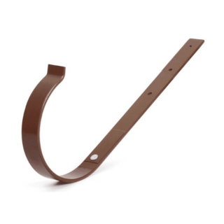 BRYZA PVC Metal gutter bracket straight 125 mm brown | Plastový okapový systém BRYZA PVC