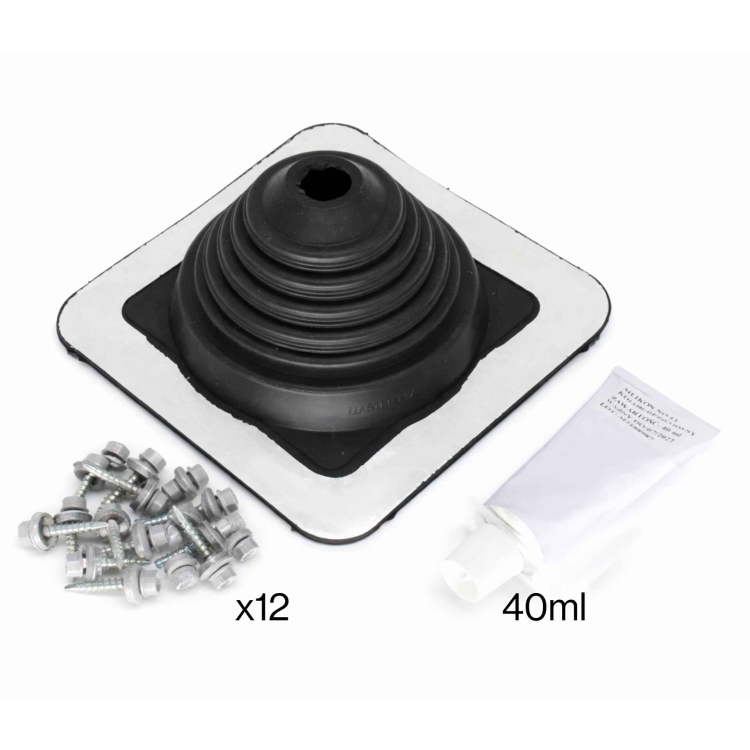 Manžeta EPDM Master Flash Standard č. 2 (22–102 mm) – sada, černá