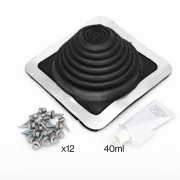 Manžeta EPDM Master Flash Standard č. 3 (0–146 mm) – sada, černá