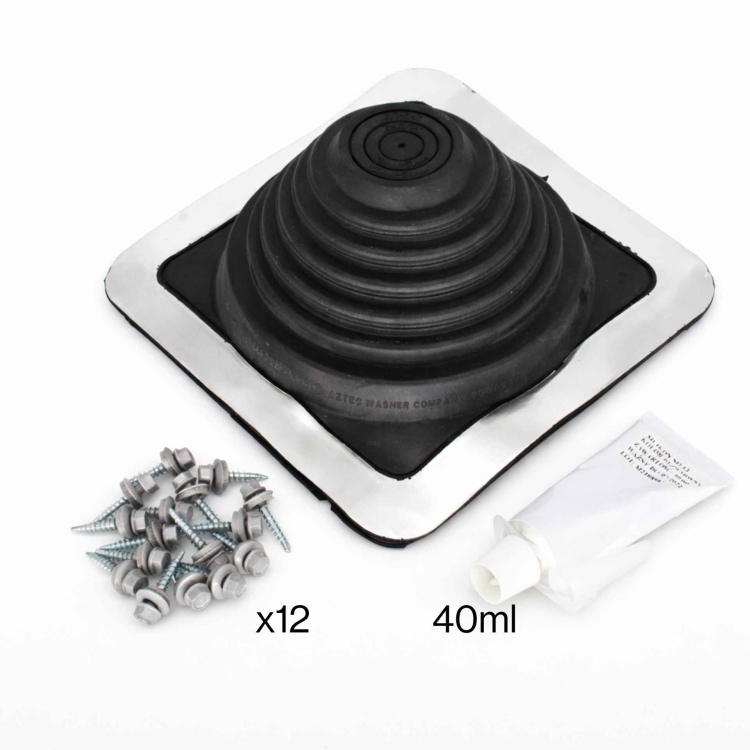 Manžeta EPDM Master Flash Standard č. 3 (0–146 mm) – sada, černá
