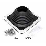 Manžeta EPDM Master Flash Standard č. 6 (121–254 mm) – sada, černá