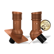 Ventilačný komínok E01 EVO pre bitúmenové krytiny Ø125 s odvodom kondenzátu