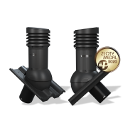Ventilačný komínok E33 EVO pre škridly typ 03 Ø125 s odvodom kondenzátu (Bramac Moravská / Braas Bałtycka S)