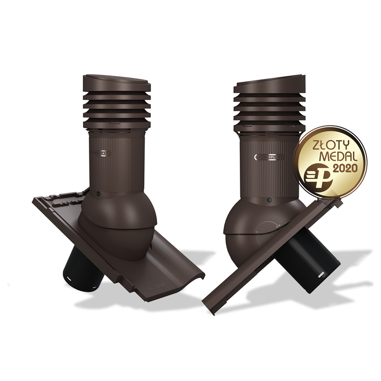 Ventilačný komínok E34 EVO pre škridly typ 20 Ø125 izolovaný (Koramic Alegra 9)