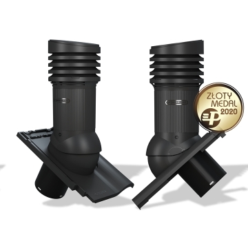 Větrací komínek E38 EVO pro tašky typ 21 Ø150 izolovaný (Braas Rubin 13V)