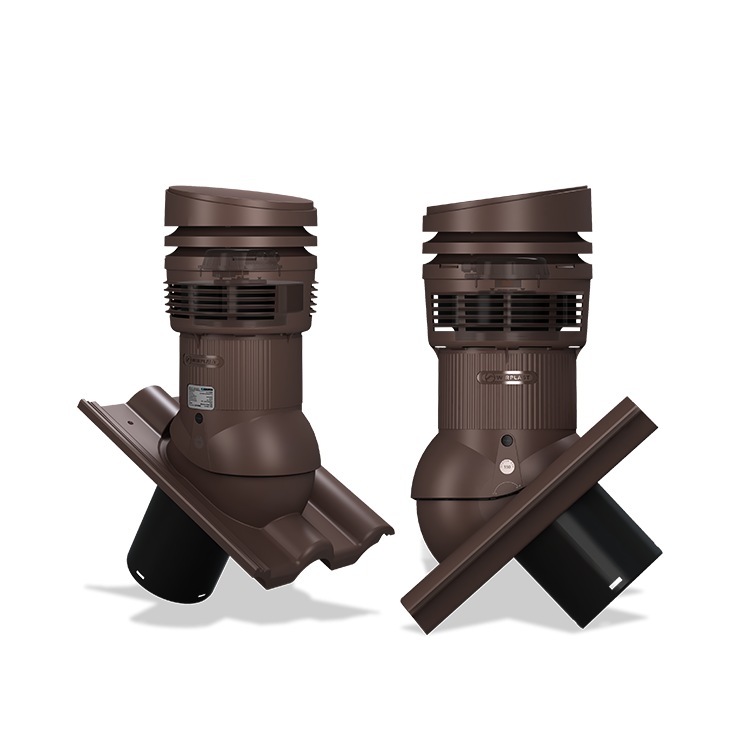 Střešní ventilátor E39 EVO pro tašky typ 23 Ø150 (Benders dvojité S)