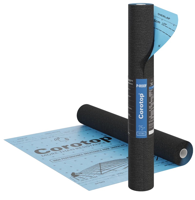 Corotop P-Roof – prémiová vysoce difuzní střešní membrána s protiskluzovou strukturou